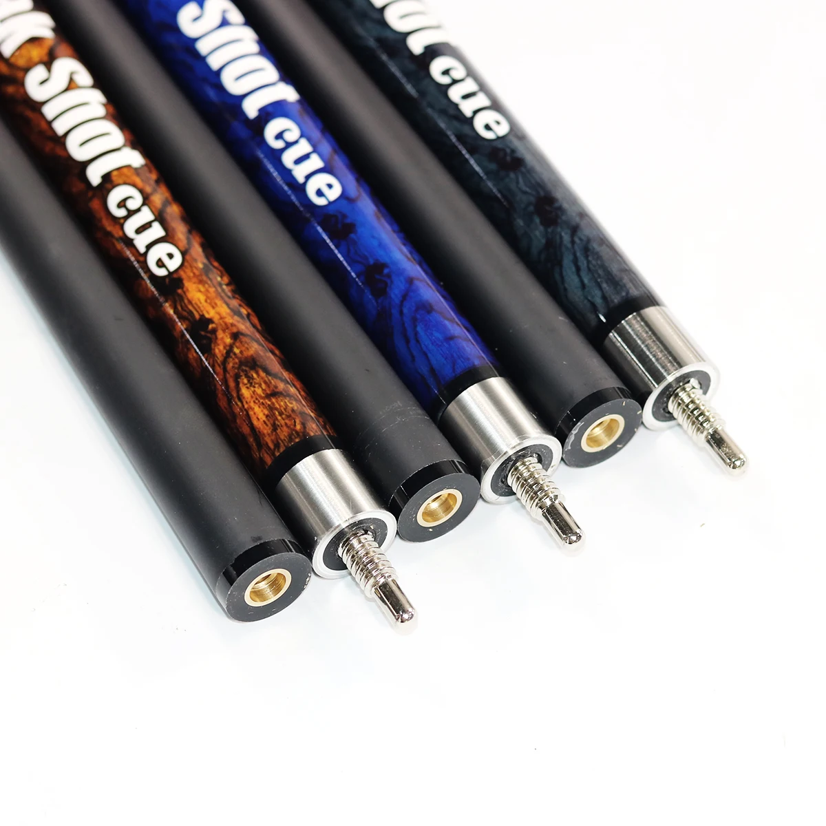 Black Carbon Shaft 3-PC Jump Break Cue Smooth Grip 58 Inch Length 3 Colors for Selection Break Jump Cue - Image 2