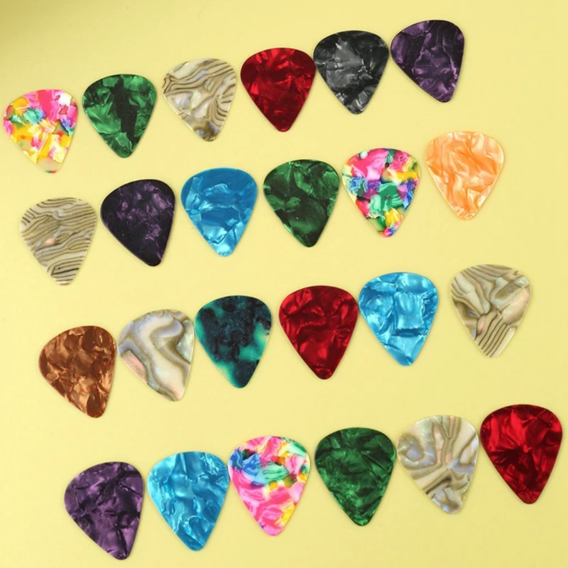 30Pcs Guitar Picks Plectrums Celluloid Guitar Picks 0.46 0.71 0.96Mm Colorful Comfortable Feel