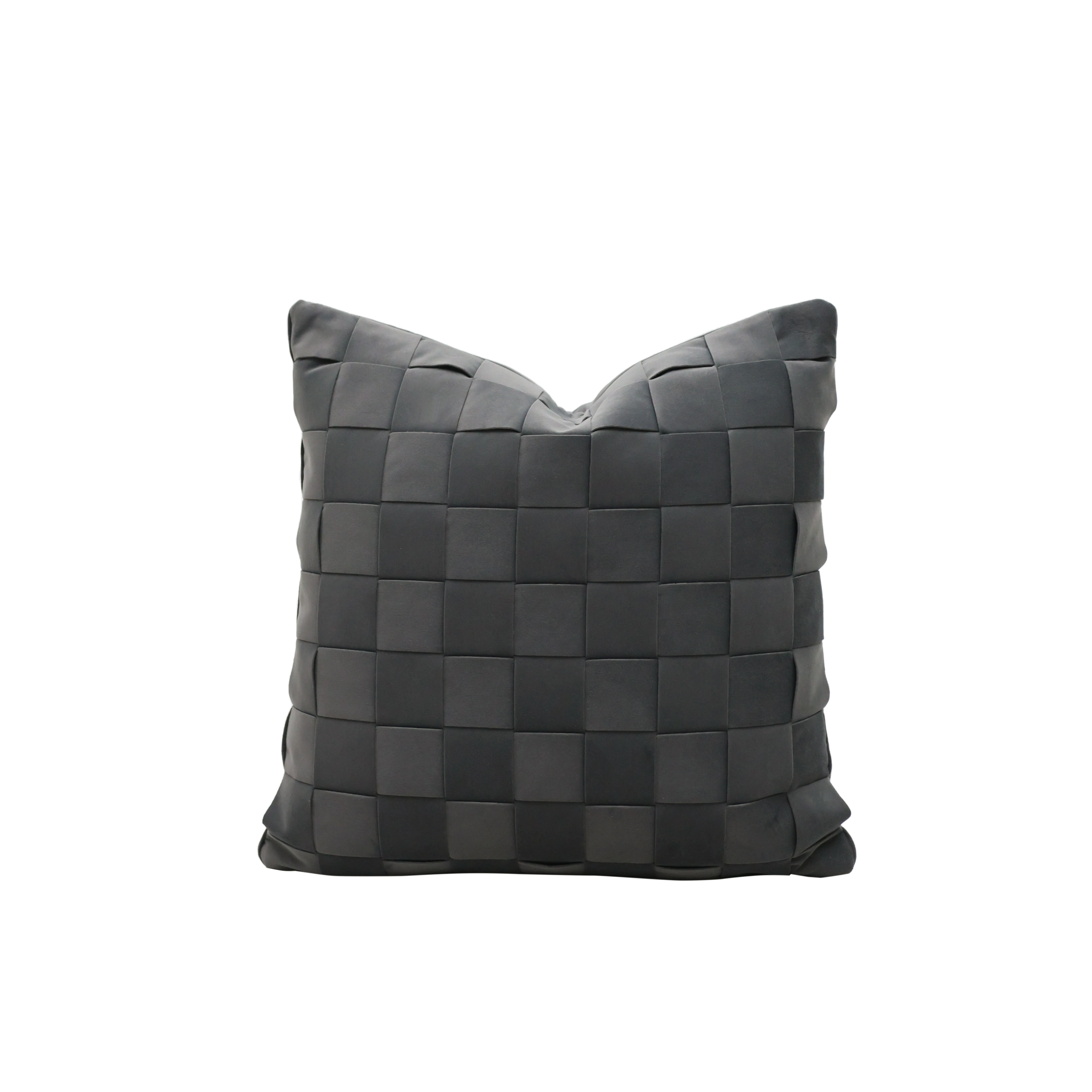 Throw Pillow Cover Home Decor, Modern Checkered Pattern Pillowcase, Luxury Soft Suede Couch Bed Pillow Cover for Living Room Bed