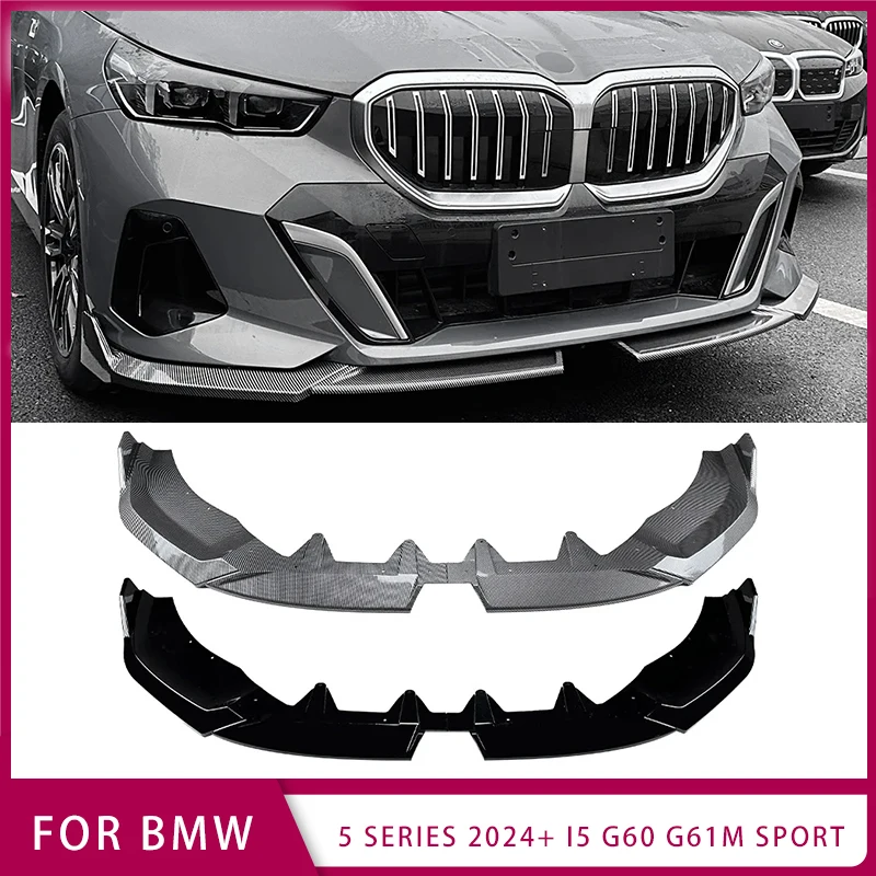 

MP Style Front Bumper Lip Splitter Diffuser ABS Guard Protector Body Kit for BMW 5 Series I5 G60 G61 2024+ M Sport