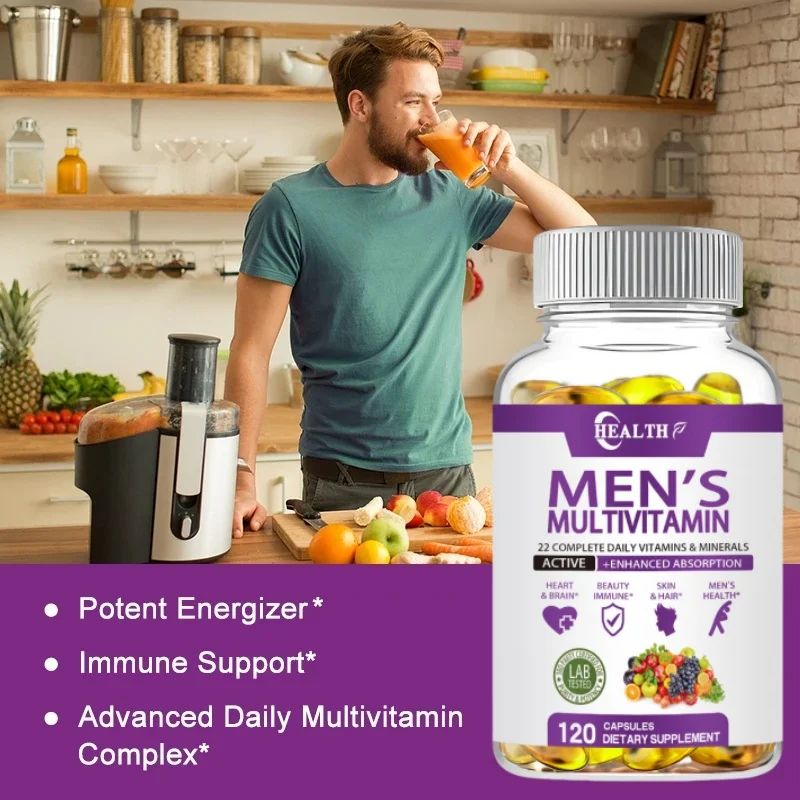 HEALTH Men\'s Daily Multivitamin - for immunity, energy, weight management support and overall health - Dietary Supplement