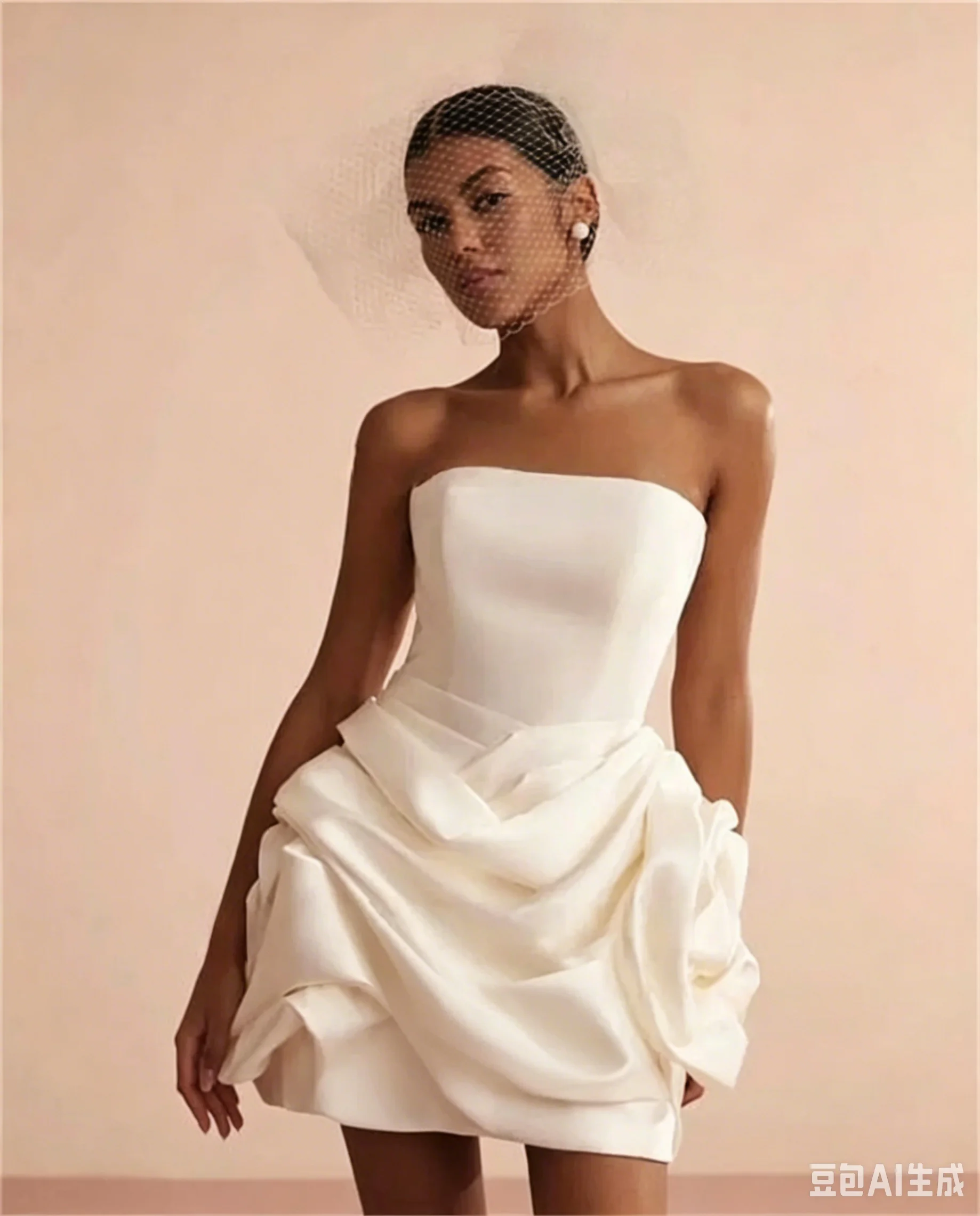 OLOEY Elegant Forest Fairy Mini Wedding Dresses Satin A-line Engagement Dress White Pleat Halter Traditional Wedding Gown 2026