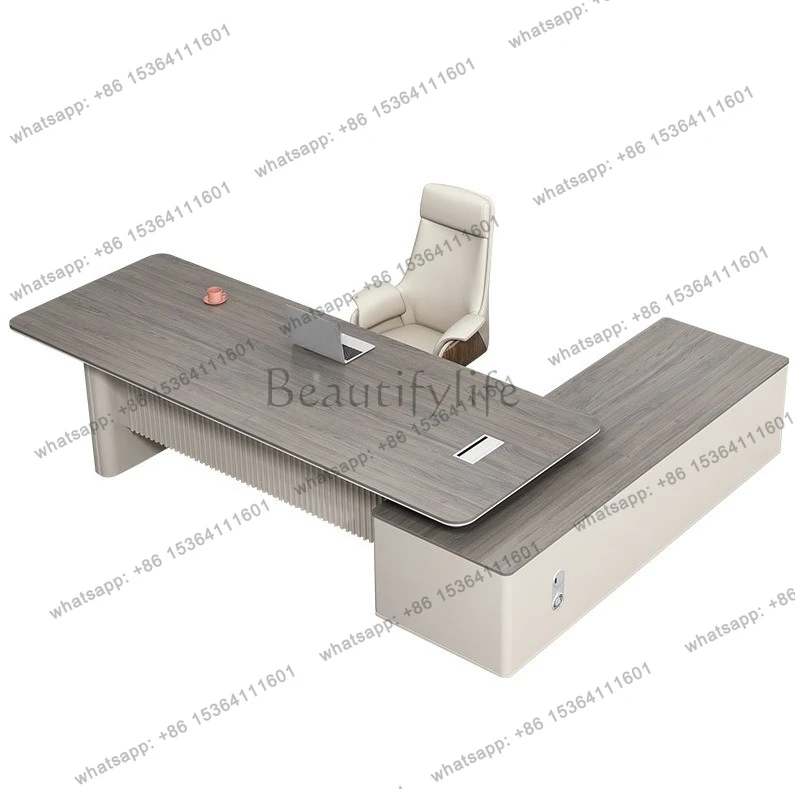 

Simple modern boss table president's office furniture large desk