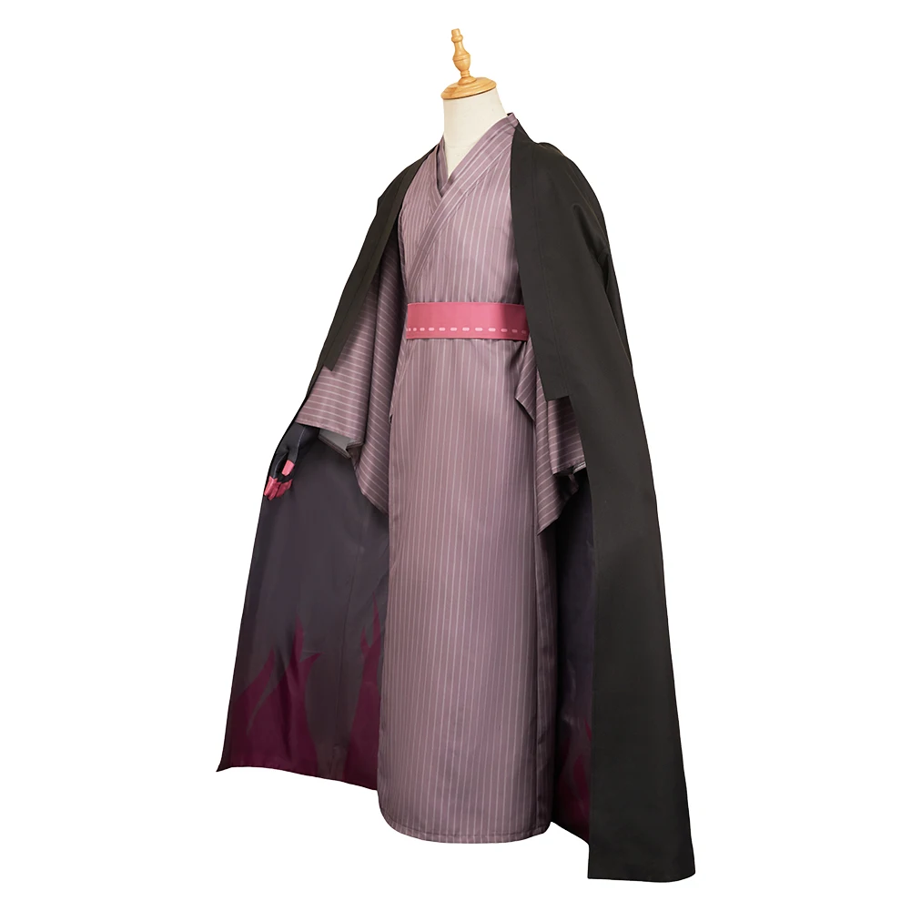 Disguise Alastor Cosplay Kimono Bathrobe Cartoon Hotel Fantasia Adult Men Gloves Girdle Costume Set for Halloween Party Suit - view 3
