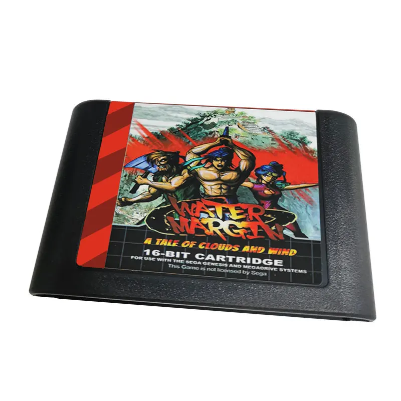 Cartucho de juego de 16 bits, tarjeta MD de borde de agua para consola de videojuegos PAL y NTSC Original Genesis/Mega Drive