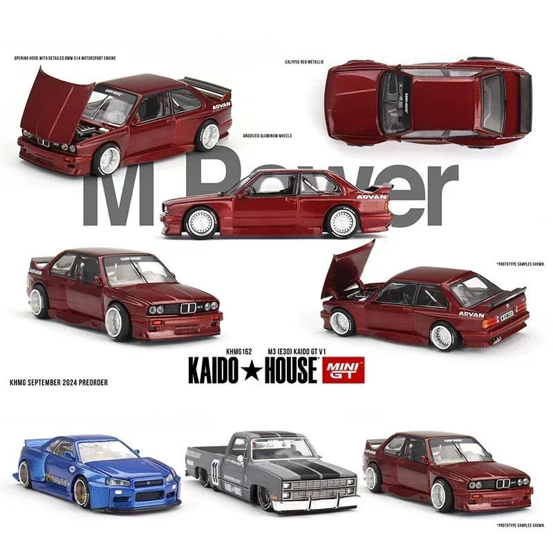 

MINIGT KHMG158 In Stock 1:64 Skyline GTR R34 Kaido Works V2 Aero SHINJUKU V2 Openable Hood Diecast Car Model Kaido House