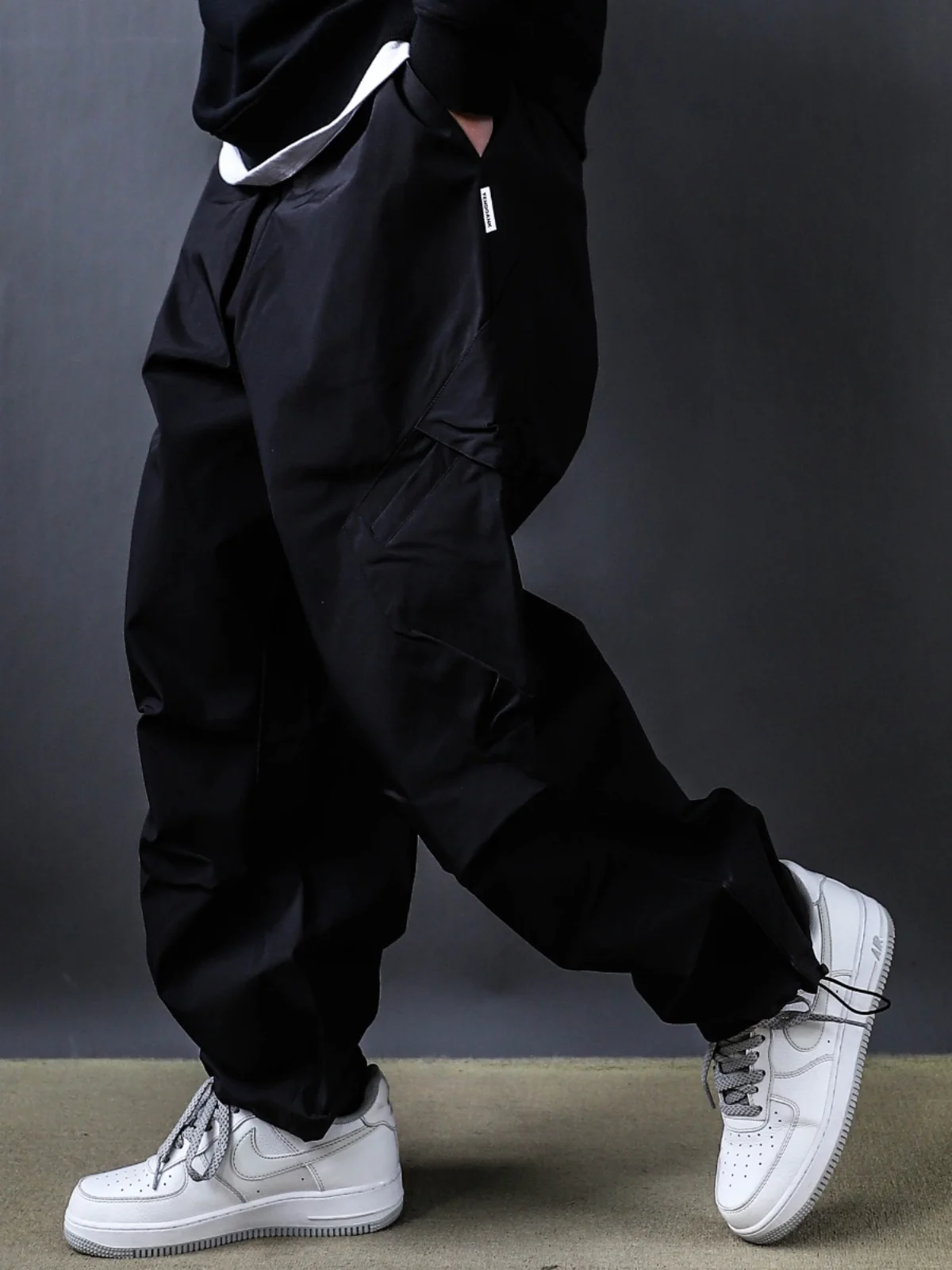 عالية الجودة الشباب عارضة السراويل البضائع ربيع الخريف جديد Sle فضفاضة تناسب عمال السراويل للرجال مع كيتس Bla