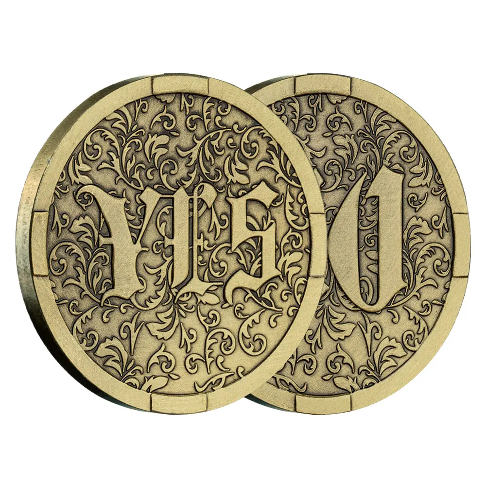 الرجعية نعم أو لا البرونزية مطلي عملة تذكارية غير عملة تذكارية عملات تحصيل هدية الفن الحرفية #1