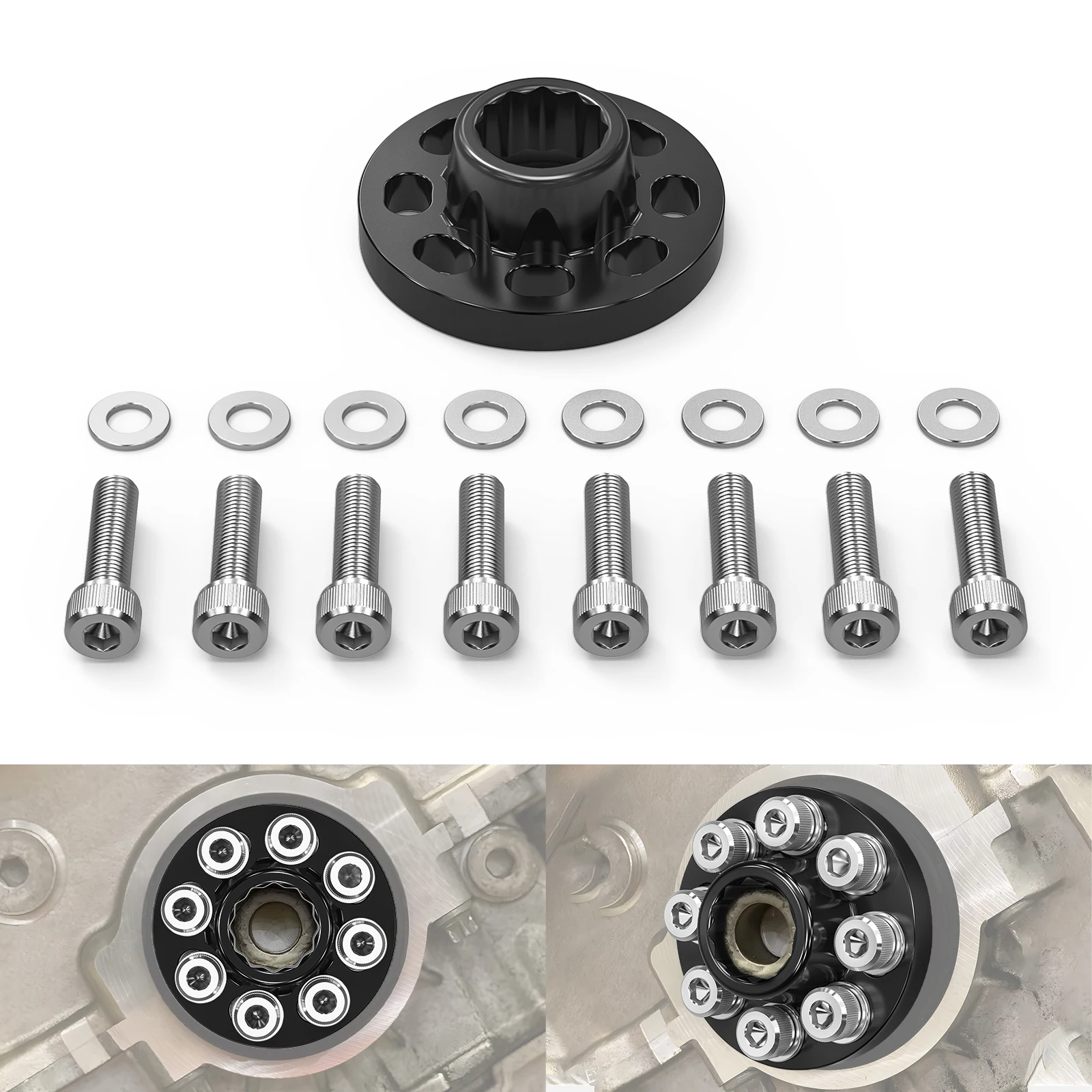 

Crank Hub Bolt Fixing Kit For BMW N55 S55 F30 E90 E92 E91 E93 335i M4 F82/F83 M3 F80 M2 F87 F10 F20 E82 X1 E84 X3 F25 X5 F15 E70