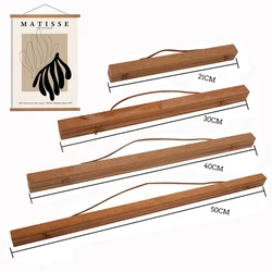 Magnetic DIY Wood Poster Frame Teak Pine Photo Hangers Hanging Kit for Pictures Canvas Prints Artwork Room Interior Home Decor