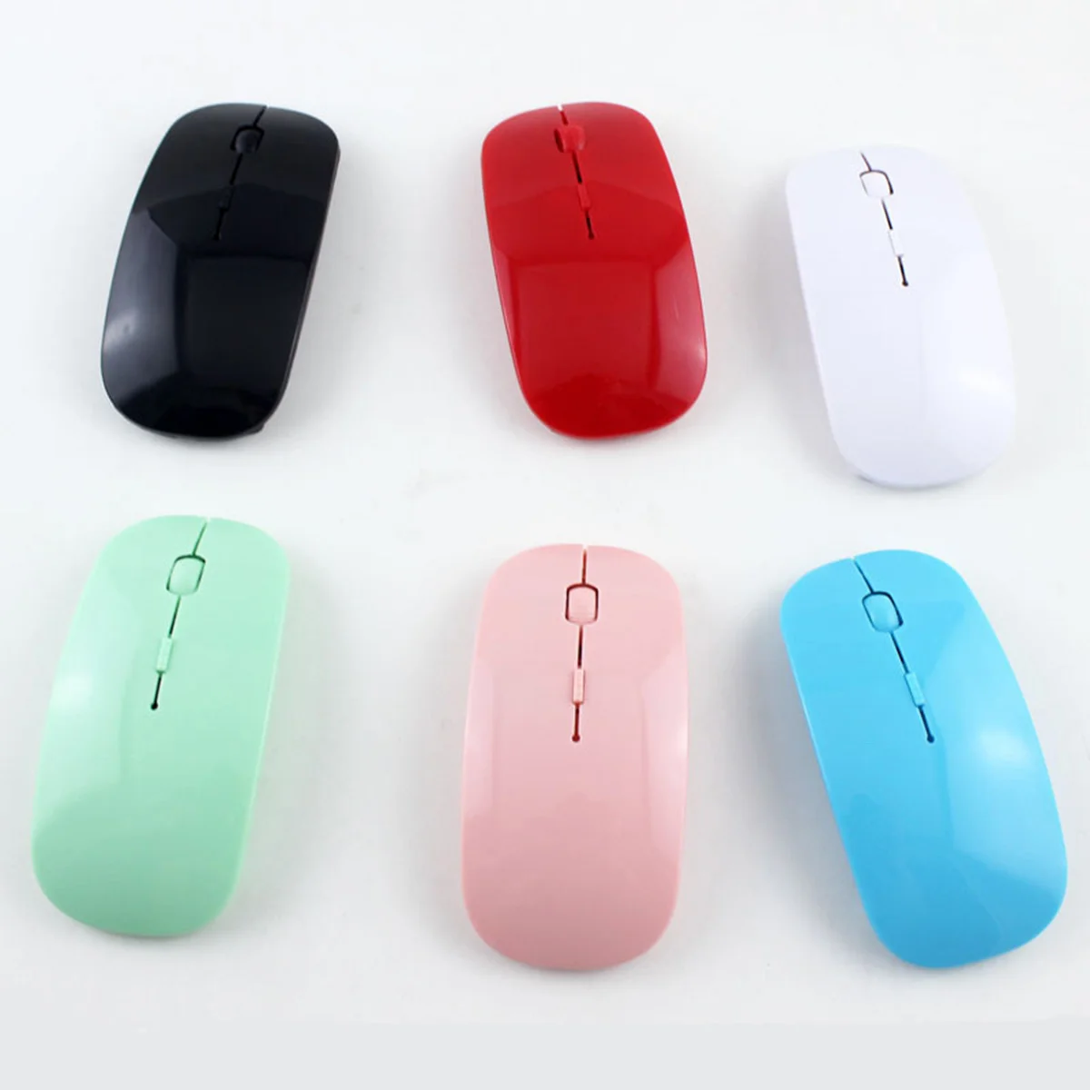 Ultra Thin 2.4ghz 1200 Dpi Wireless Optical Mouse Red for Pc Laptop Computer Stable Technology Mini Nano Receiver