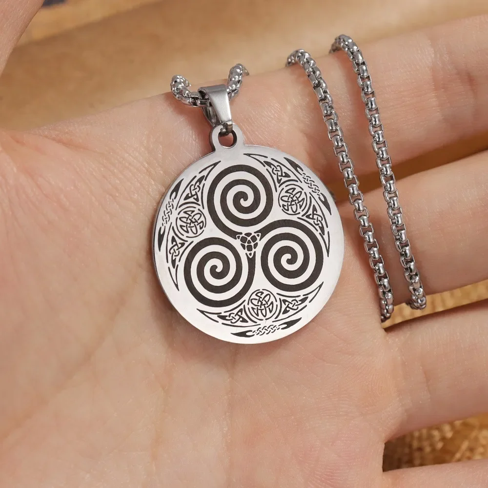 Trend Stainless Steel Nordic Viking Rune Pendant Charm Men's Necklace Fashion Christmas Valentine's Day Gift Protector Jewelry image 6