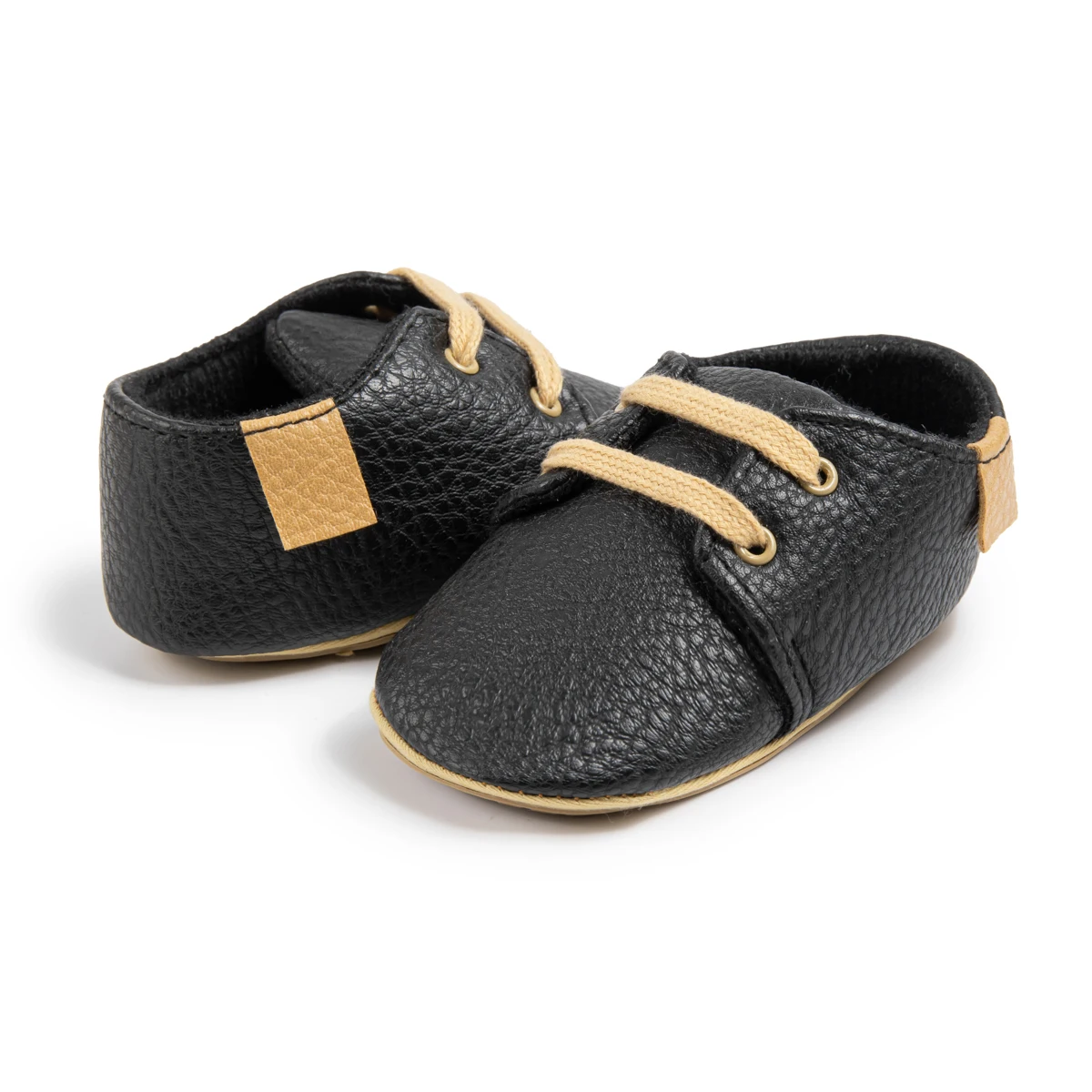 الربيع والخريف الوليد الطفل الأسود حذاء كاجوال بولي Leather الجلود Bowknot T-حزام الحد الأدنى الأولى مشوا لينة القطن المضادة للانزلاق وحيد