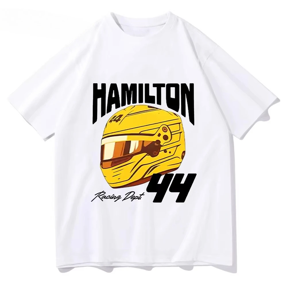 Hamilton Champion T-Shirt Motorsport-Bekleidung Rennfan-Geschenk Reine Baumwolle Kleidung Neues Muster Unisex Hochwertige T-Shirts – Detail 5