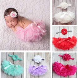 Baby Cotton Lace Bloomers Newborn Flower Headband Shorts Cute Baby Bottom Diaper Cover Toddler Girls Summer Satin Short Pants