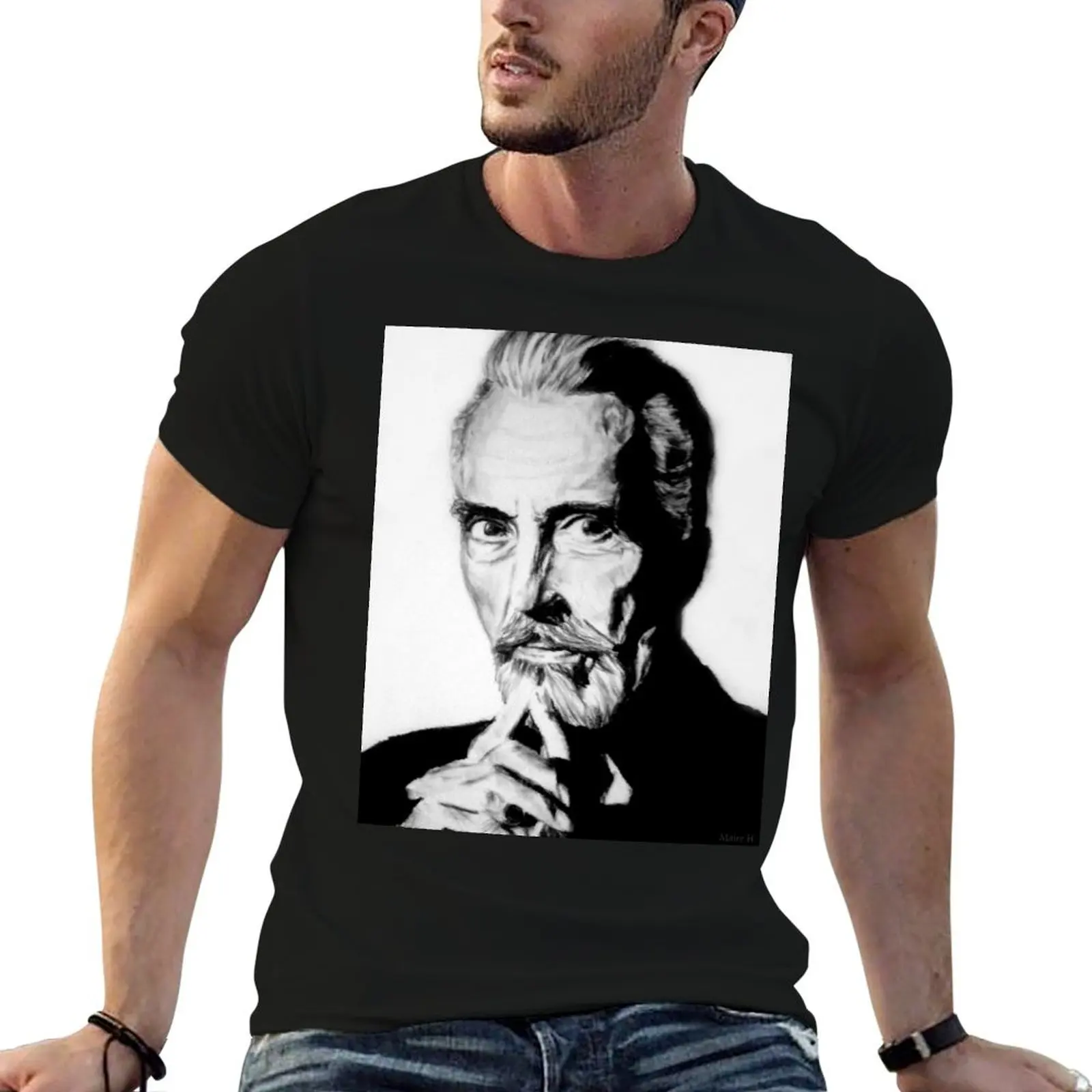 Sir Christopher Lee T-Shirt cotton graphic tees anime quick drying tee shirts for men