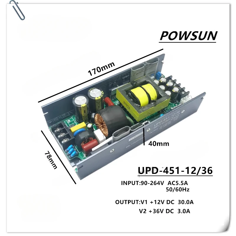 Possum UPD-300-56c66/24 Stage Power Supply LED Moving Head Light Power Supply UD 36v12c Disco Light Party Lights Stage Lighting