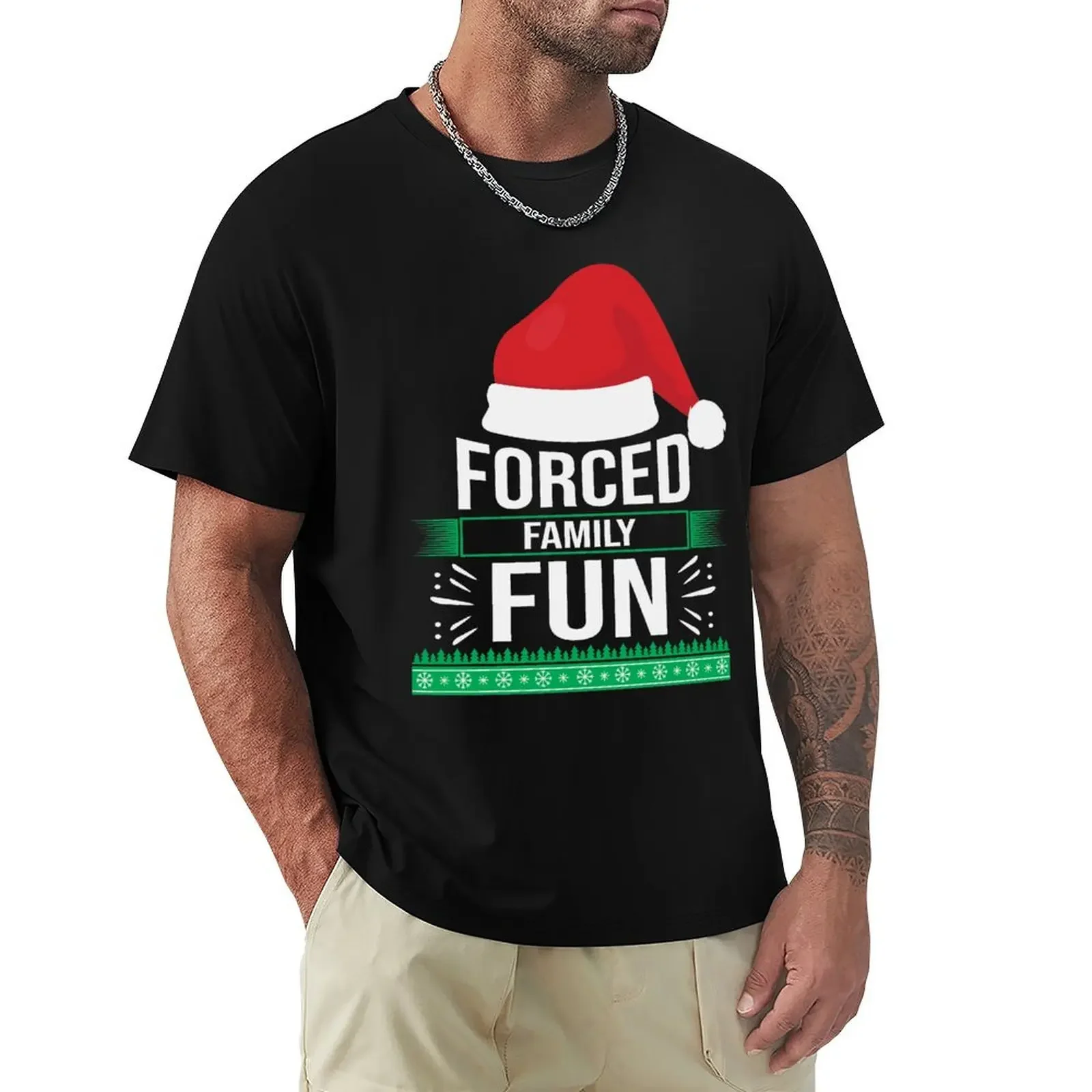 Forced Family Fun T-shirt quick drying kawaii clothes oversized t shirts for men