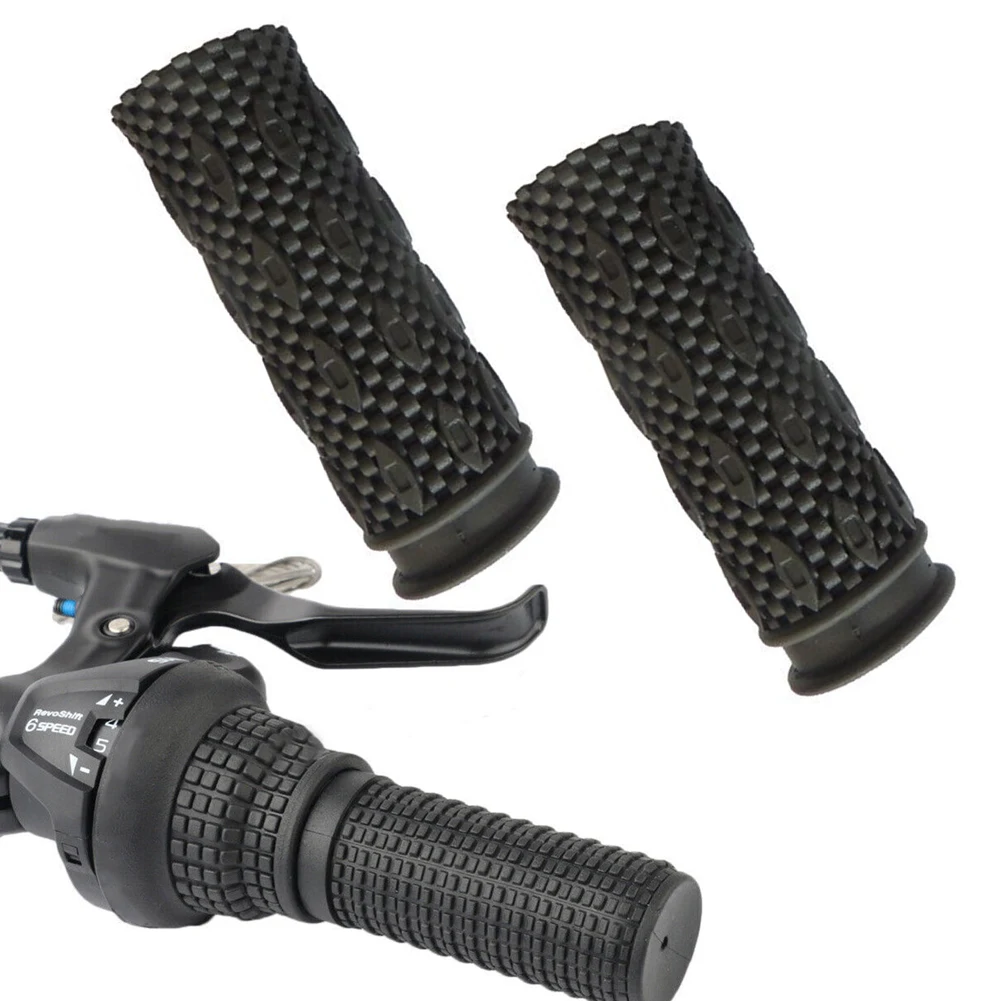 

Rubber twistgrip bike handlebar grips 2 piece set 85mm length suitable for various bike models for secure grip