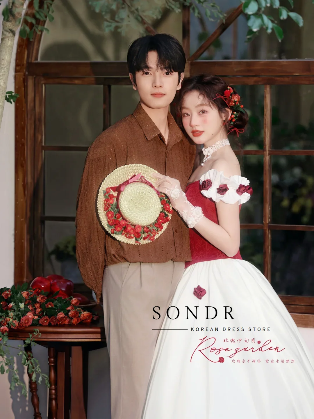 Sondr Customized Chic Women Evening Dresses Off the Shoulder Flowers Red and White Japanese Luxury Women Wedding Party Dresses