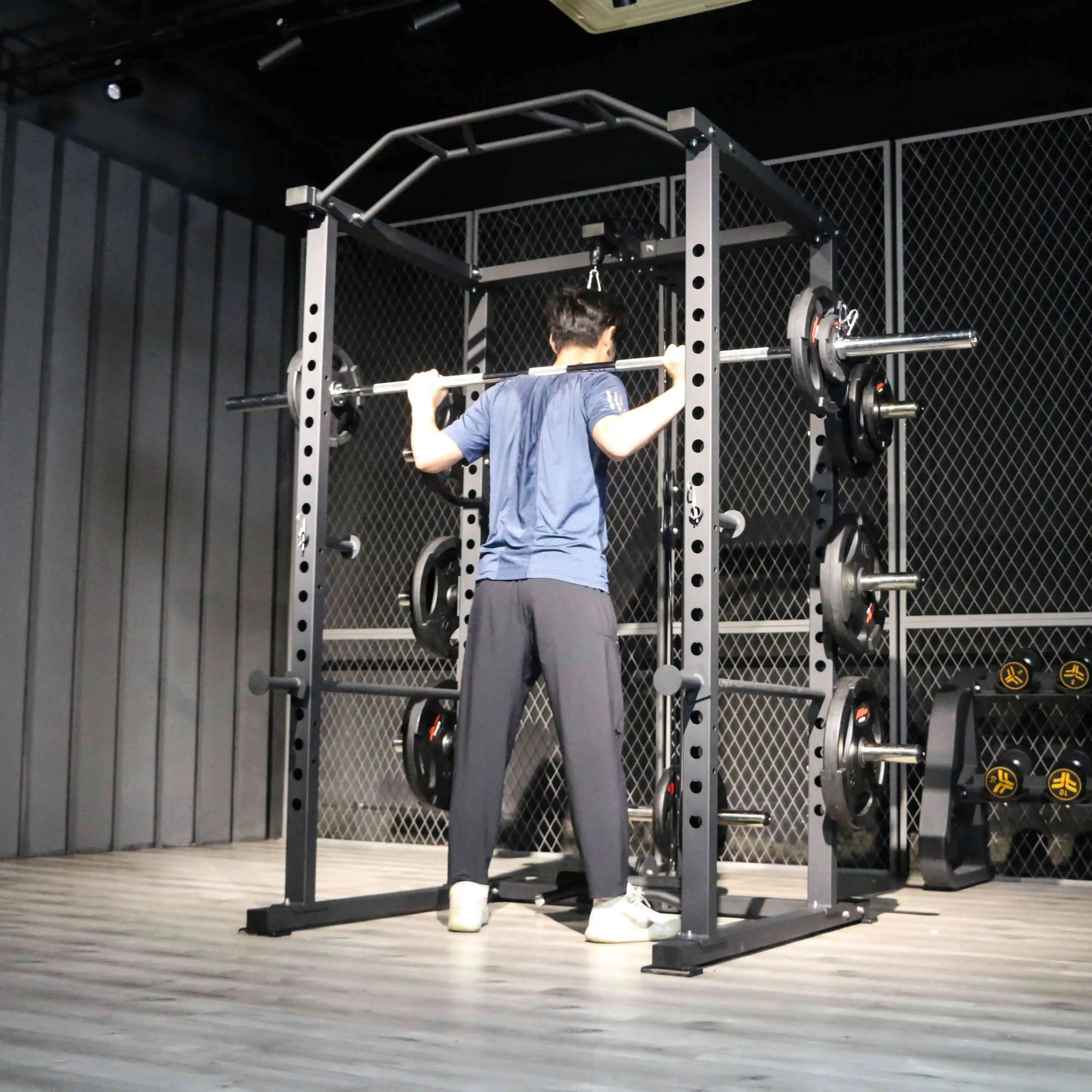 EMFitness Commercial Gym Fitness Equipment Multifunction Squat Power Rack All In One Multi Gym Smiths Machines