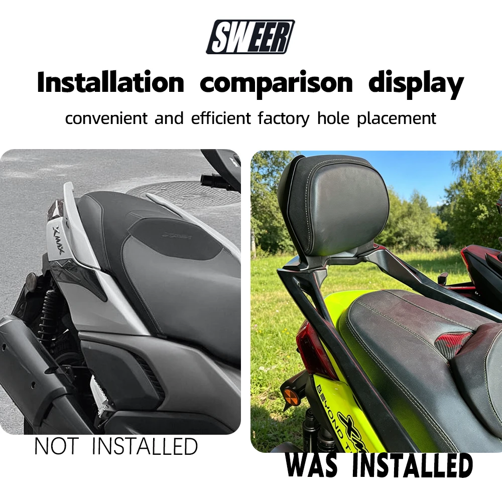 New Release Suitable for Yamaha Xmax/TMAX300 2022-2023 passenger backrest split rack pole