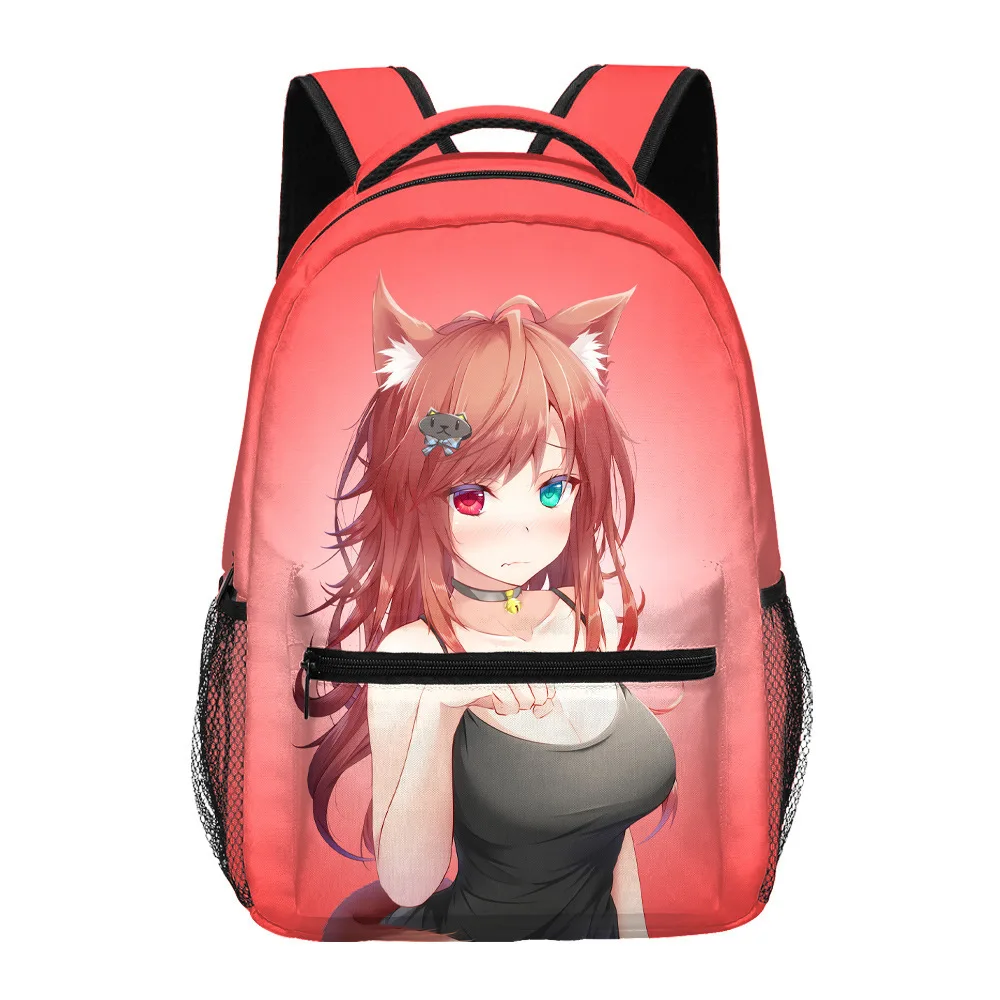 Classic Popular Novelty Anime Cat student Bookbag Notebook Backpacks 3D Print Oxford Waterproof Boys/Girls Travel Backpacks