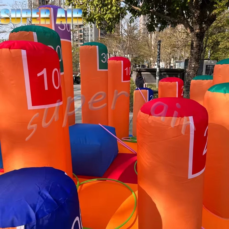 Kommerzielle Aktivitätsausstellung, aufblasbares Ringwurf-Wurfspiel, aufblasbare interaktive Hoopla-Spiele, Karnevalsspiel für Veranstaltungen