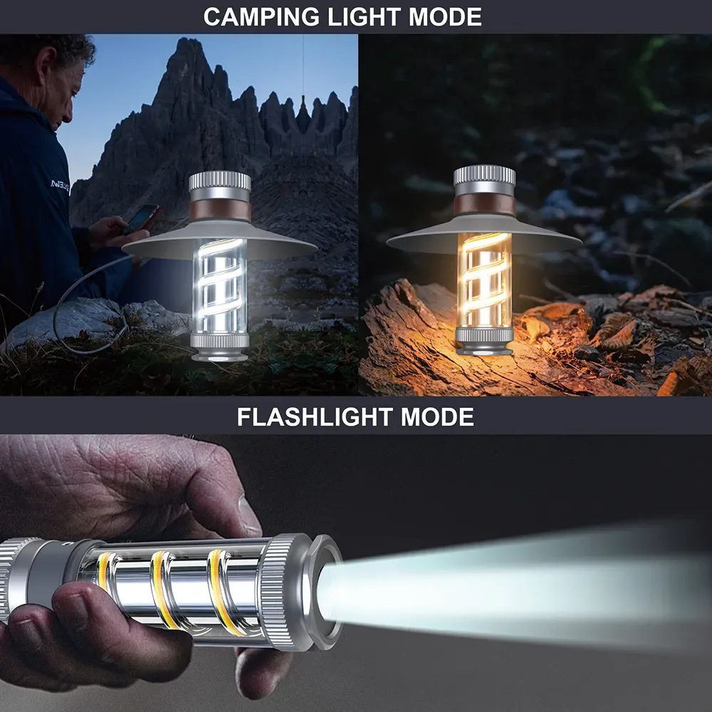 2023 NEW LED Rechargeable Flashlights Bright Powerful Led Flashlights with Stepless Dimming Outdoor Work Light for Camping