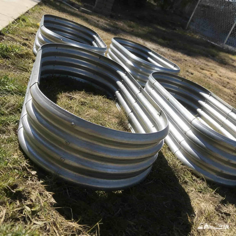 Galvanized Rust-Proof Oval Elevated Garden Bed for Home Balcony Large Space Planting Flower Stand1One Pack