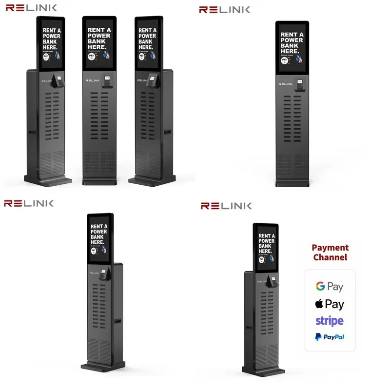 Hot Sale Relink Sharing Charger 24 Slot Power Bank Rental Station POS 300W Output Universal Sockets for Commercial Use