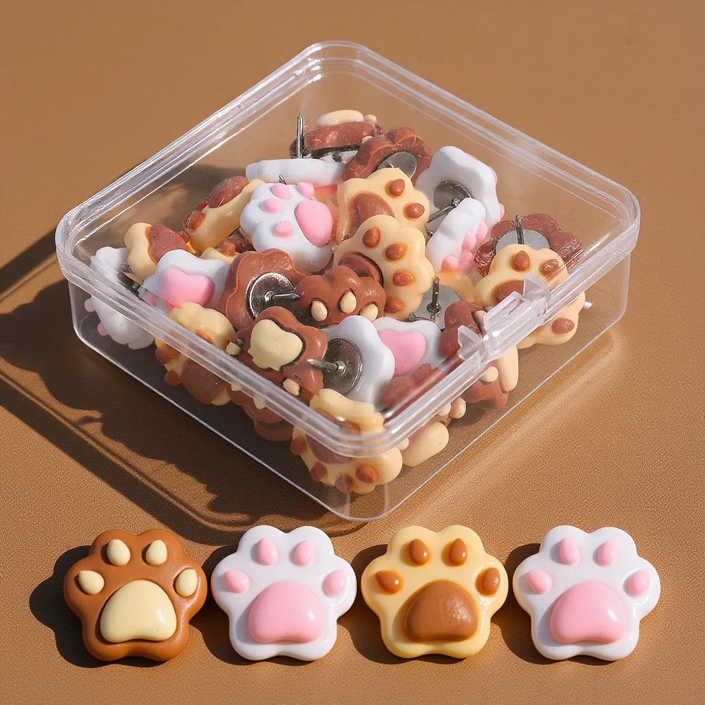 30 قطعة الراتنج المعدني القوي الكلب باو دفع دبابيس الزخرفية الإبهام المسامير ل الفلين ورأى مجلس مكتب الملحقات للنساء #1