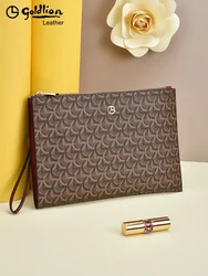 Original Goldlion Luxury Designer The new women's envelope print clutch can hold the ipad tablet clutch