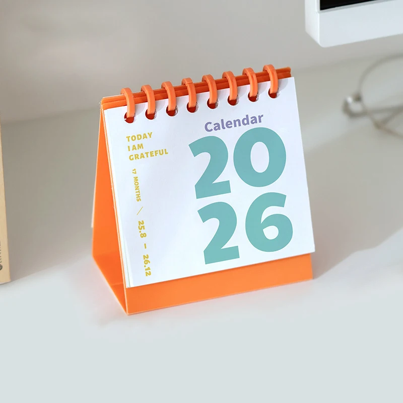 1pc mini calendário suporte portátil criativo ornamento de mesa estilo criativo calendário estudante