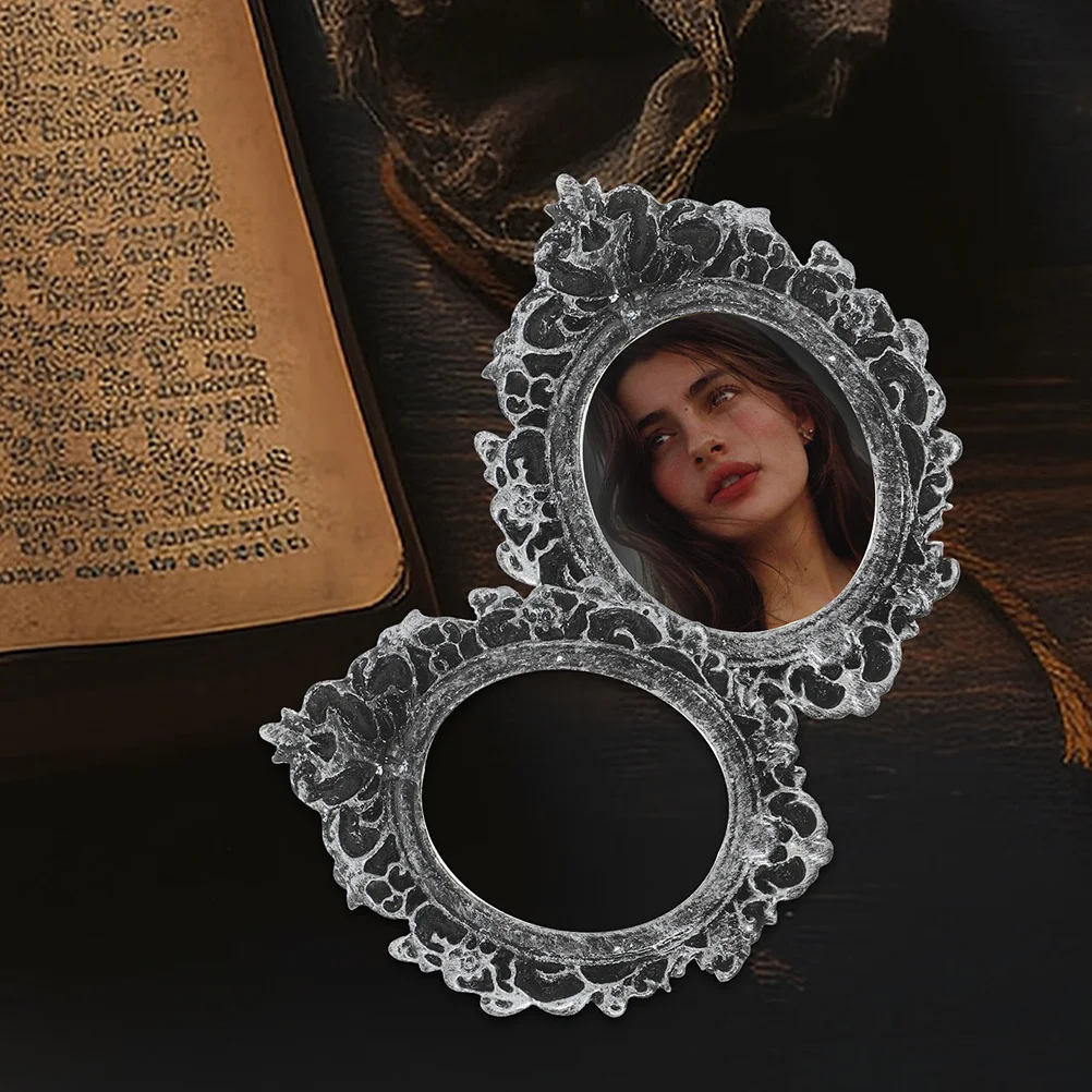 

6Pcs Small Picture Frame Vintage Resin Mini Frames for Photos Display Home Decor Shelf Tabletop Wall Mount Ornament