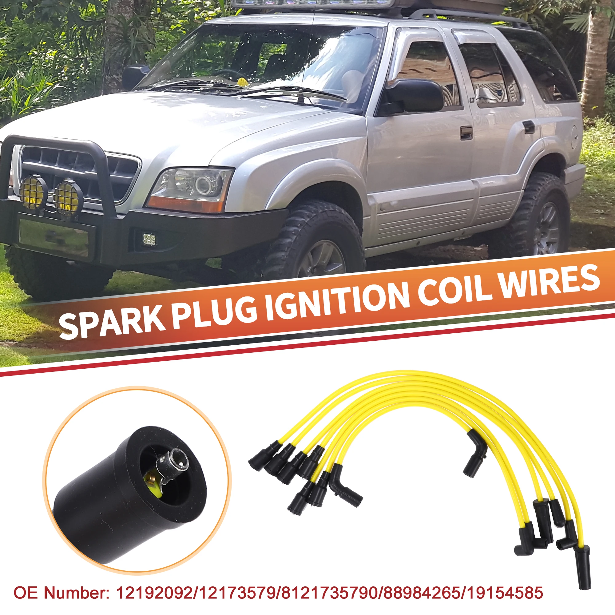 

UXCELL 7 Pcs Spark Plug Wire Ignition Coil Cable No.12192092 for Chevrolet Astro 96-05