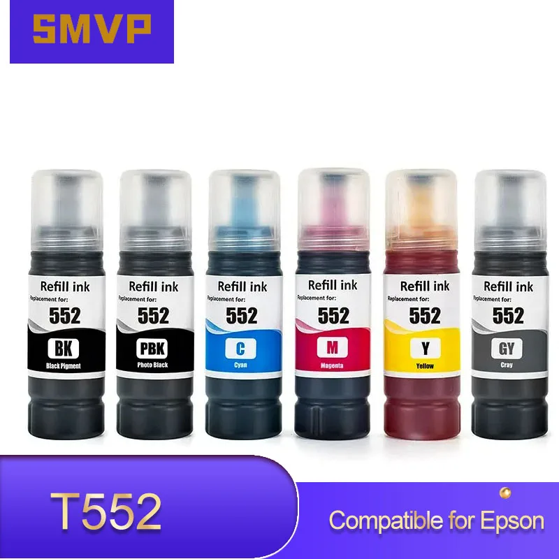 tinta garrafa de tinta para epson refil a base de agua 552 t552 premium color compativel et8500 e et9550 01