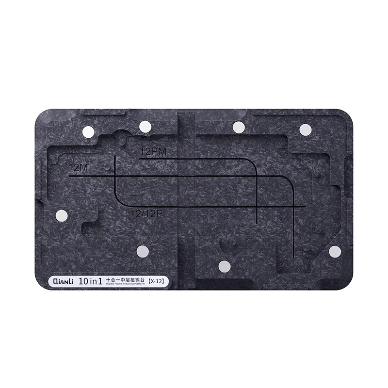 Imagem -04 - Qianli-magnético Bga Tin Planting Platform para Iphone X12 Pro Max Motherboard Quadro Médio Reballing Stencil Template 3d 10 em 1