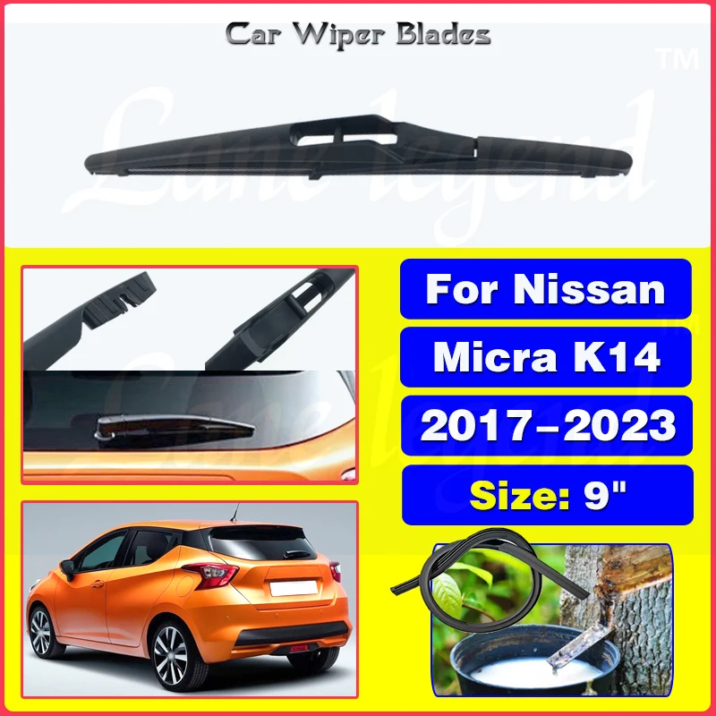 

Wiper 9" Rear Wiper Blade For Nissan Micra K14 2017 2018 2019 2020 2021 2022 2023 Windshield Windscreen Rear Window