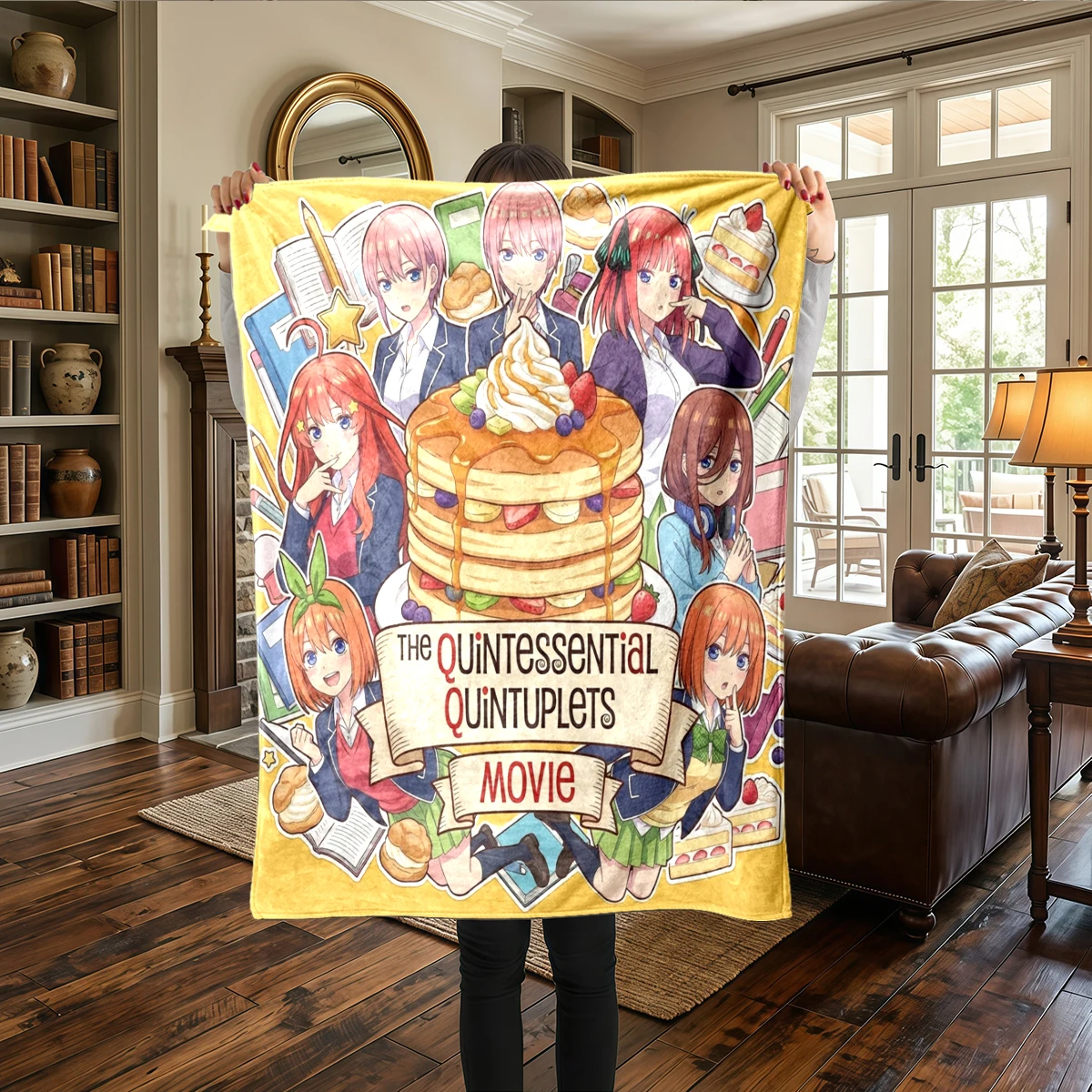 The Quintessential Quintuplets Print Flannel Blanket Warm Comfortable, For Sofas, Picnics, Travel -HE67