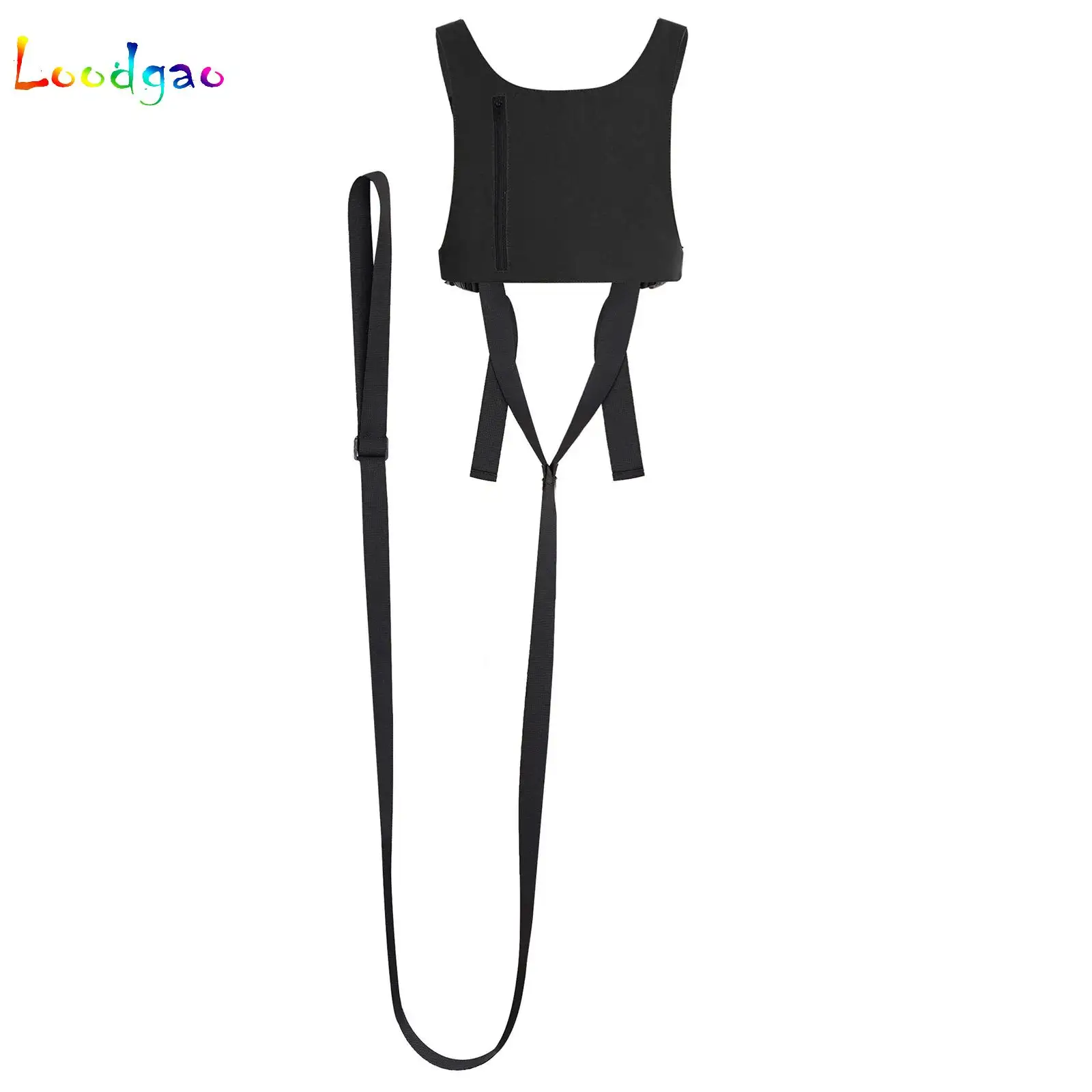 

Kids Boys Girls Special Needs Adaptive Clothing Sleeveless Zip-up Pocket Vest with Adjustable Harness for Autistic Active Child