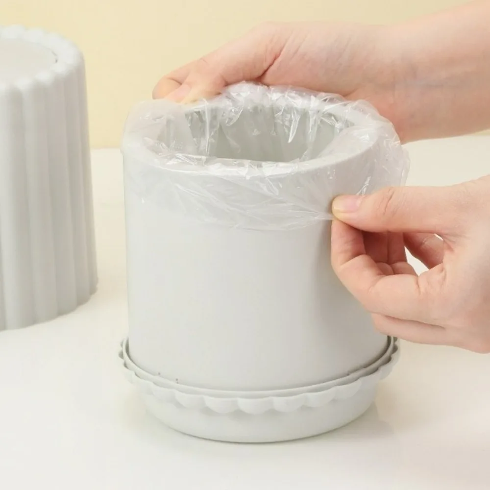 

Creative Press Open Lid Desktop Trash Can Sunflower Shape Plastic Garbage Bin Large Opening Non-slip Storage Bucket Home