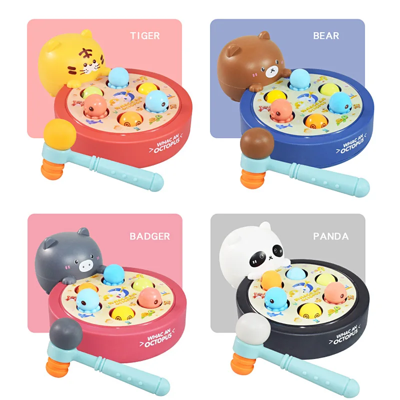 Children's floor mouse toys for puzzle, early education, tapping, stress relief, baby parent-child interaction