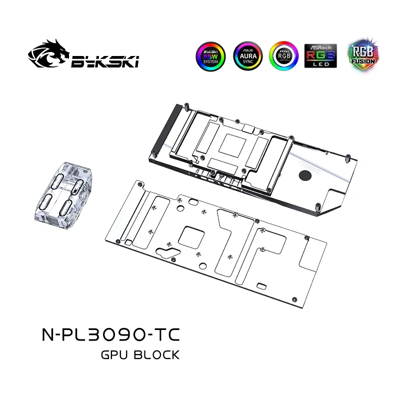 Bykski GPU Water Block For Peladn Manli Zotac 3080 Nvidia 3090 Active Backplate Dual Side Graphcis Water Cooler N-PL3090-TC