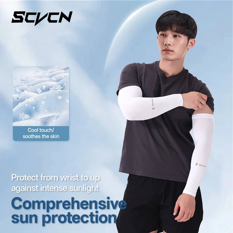 SCVCN جديد UPF50 + أكمام حماية من الشمس للمشي لمسافات طويلة وصيد الأسماك والجري وركوب الدراجات للرجال والنساء في الهواء الطلق غطاء من القماش للتبريد