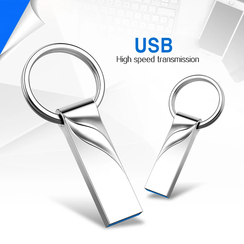 Stylish Key Ring Pendrive USB 2.0 Flash Drive 8GB 16GB 32GB 64GB 128GB Data Backup U Disk