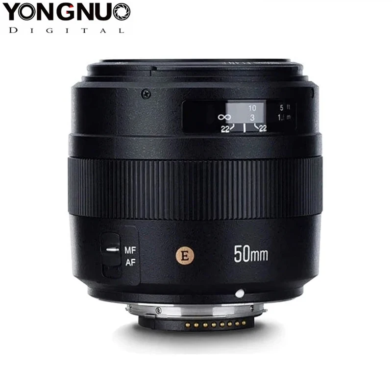 용누오 YN50mm F1.4N E 렌즈 AF/MF 표준 프라임 자동 초점 렌즈 (니콘 D7500 D7200 D7100 D7000 D5600 D5500 D5300 D5200 D5100 용)