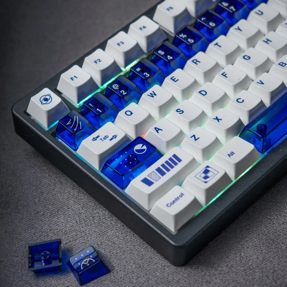 

TapTempo Geometery Theme Keycap Set PBT+PC Custom Personalized Keyboard Cherry Profile KeyCap for Mechanical Keyboard Accessory