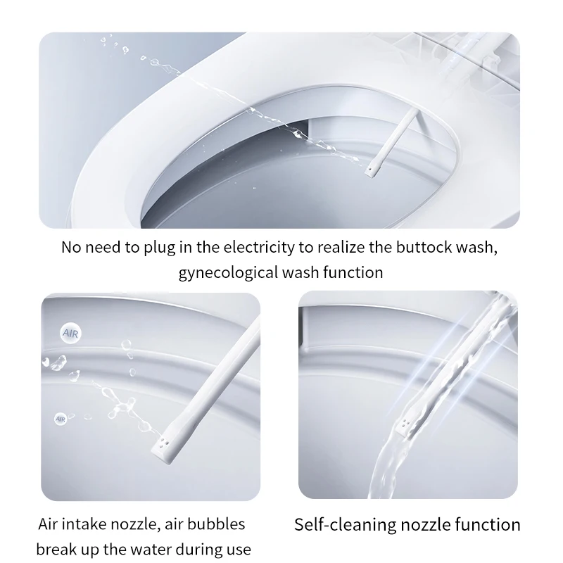 المنزل فندق الأدوات الصحية الكهربائية كلوسيستول الطابق الدائمة السيراميك قطعة واحدة صوان التنظيف الذاتي فوهة الحمام المرحاض #5