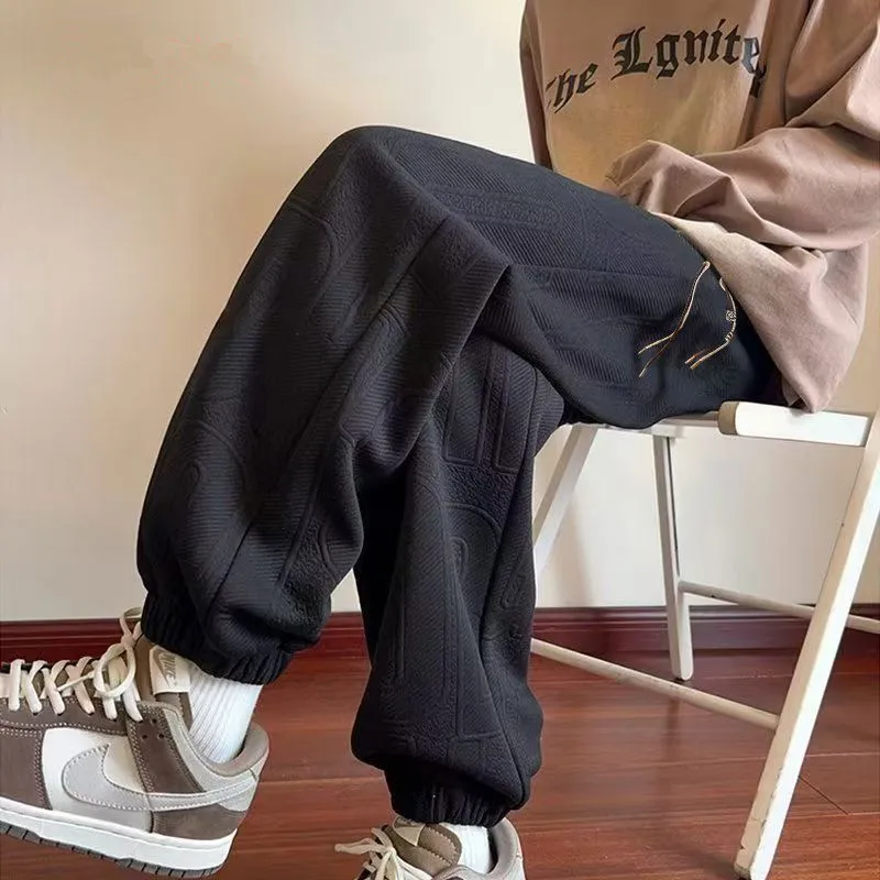 

Men's Fce Lined Thiened American Sle Loose Casual Pants Autumn Winter Teenagers Outdoor Wear Heavyweight Floral Long T...